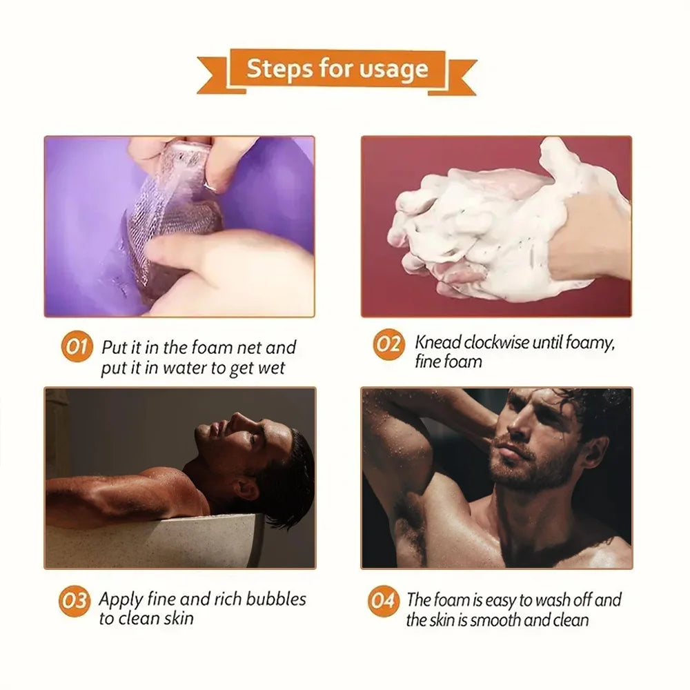 Savon Noir Africain Pour Acné Nettoyage Profond Exfoliant Visage Hydratant - Sirius Flow 