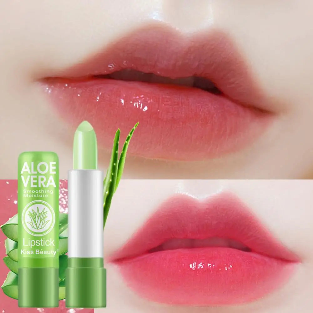 Baume Lèvres Hydratant Aloe Vera Couleur Changeante Longue Durée Soin Maquillage - Sirius Flow 