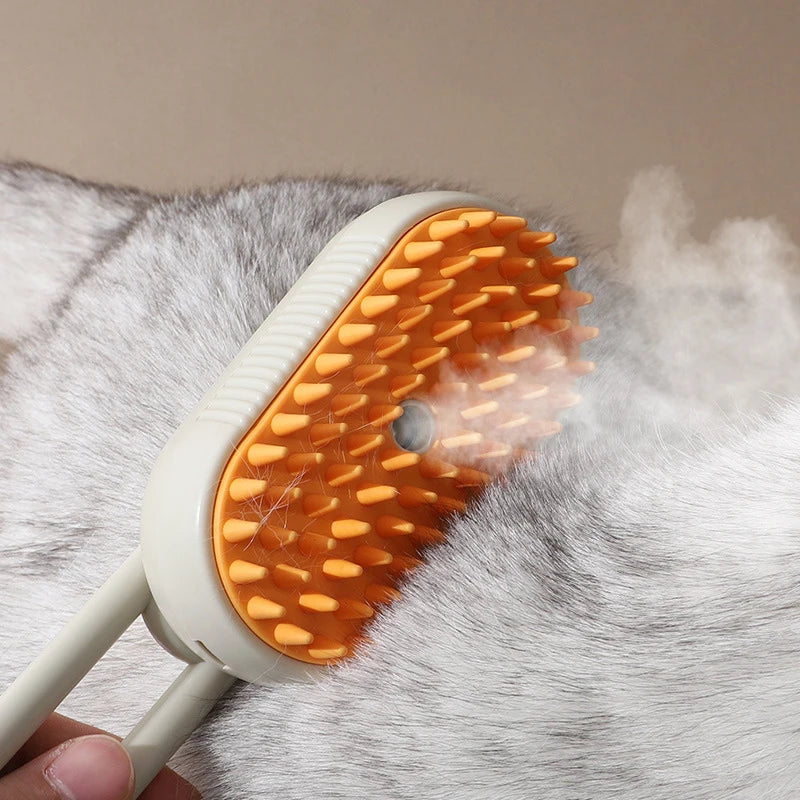 Brosse à vapeur pour animaux de compagnie, brosse vapeur pour chien, pulvérisation électrique 3 en 1, brosses d'épilation pour chiens et chats, Massage, peigne de toilettage pour animaux de compagnie by Sirius Flow