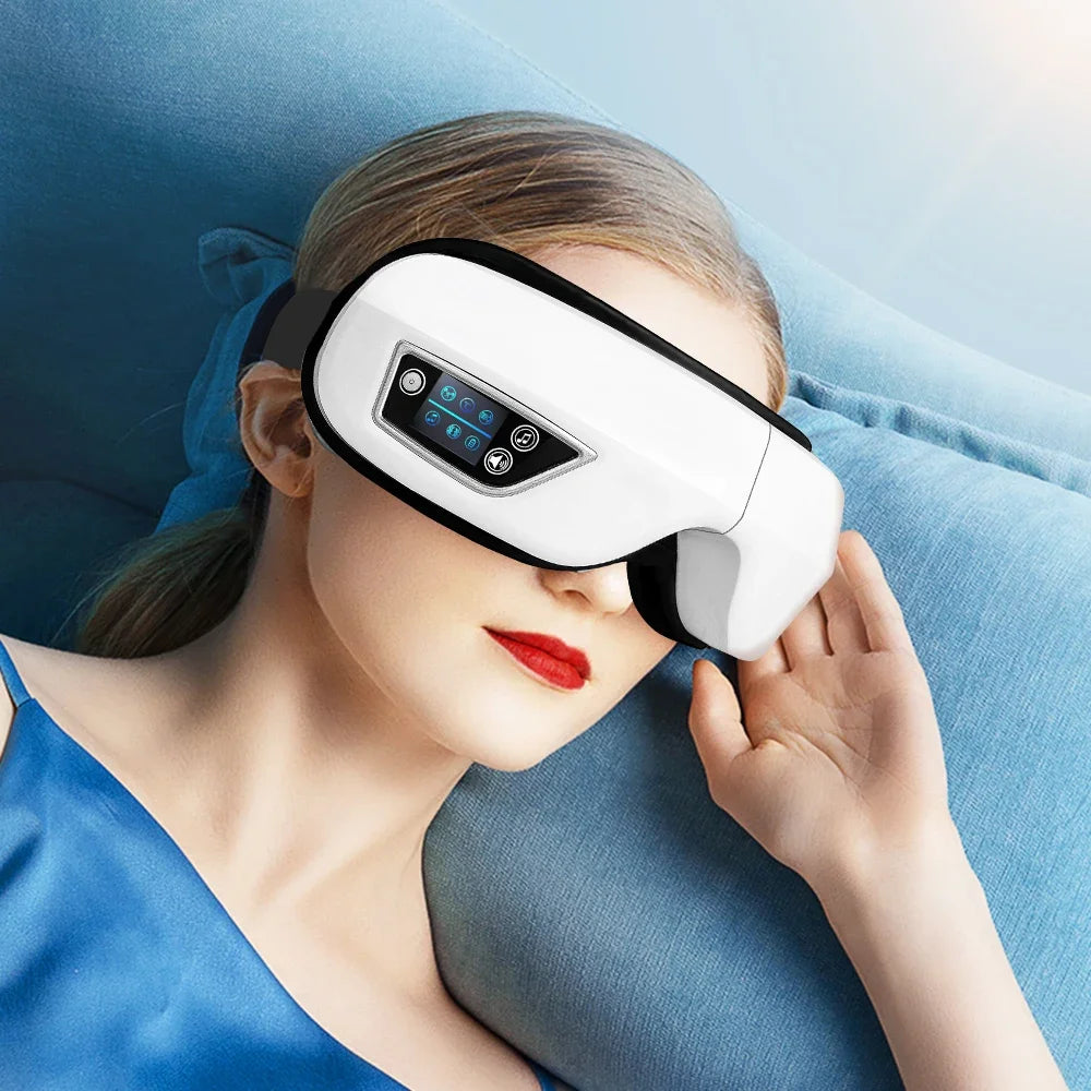 Masseur oculaire intelligent à vibrations 6D, compresse d'airbag, Instrument de soins oculaires, Bluetooth, musique, masque de sommeil, relaxation des yeux, Fatigue by Sirius Flow