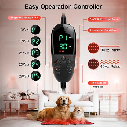 Coussin de thérapie par la lumière infrarouge rouge à 210 led, dispositifs de beauté pour le visage, le corps, le dos, les genoux, les mains et les pieds, coussin chauffant Portable 660nm 850nm by Sirius Flow