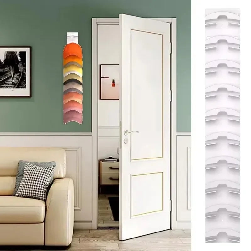 Porte-casquette mural à 10 grilles, porte-chapeau, casquette de Baseball, porte-serviettes, cintre de placard, organisateur de rangement, accessoires gain de place by Sirius Flow