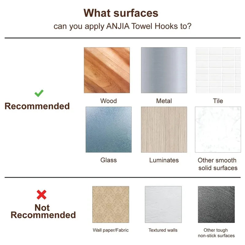 Porte-serviettes auto-adhésif, 4/1 pièces, organisateurs muraux de salle de bains, crochets à serviettes, support de rangement, chiffons de cuisine, Clips pour torchons by Sirius Flow