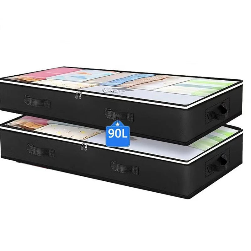 Conteneurs de rangement pliables sous le lit, avec fenêtre transparente, organisateurs de jouets sous le lit et sacs de rangement pour vêtements, bacs de rangement pour placard by Sirius Flow