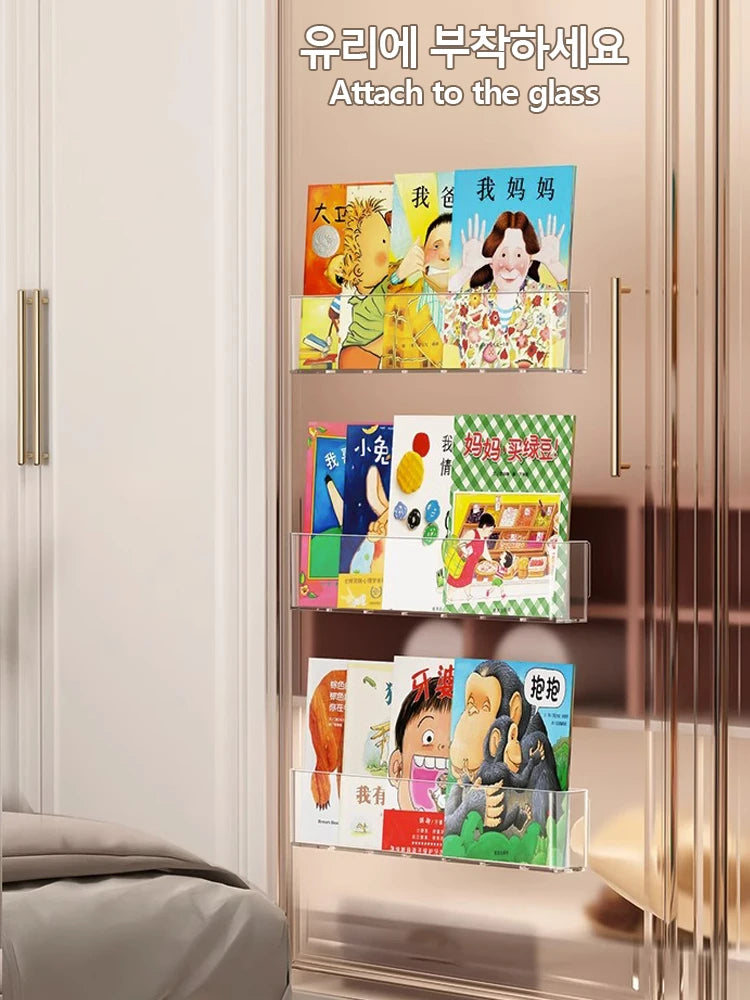 Organisateur livre d'images vitrine bibliothèque mur pour enfants derrière la porte lecture Magazine stockage tenture murale étagère by Sirius Flow