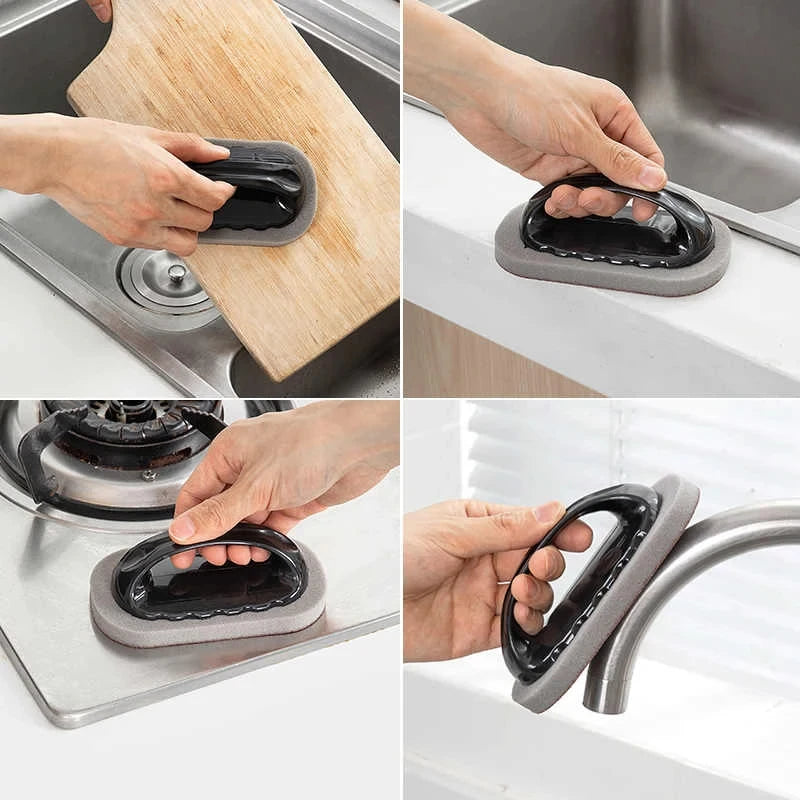 Brosse Éponge Émeri Réutilisable 2 Pièces Pour Pots Cuisine Nettoyage Puissant Efficace Pour Cuisiniers - Sirius Flow 