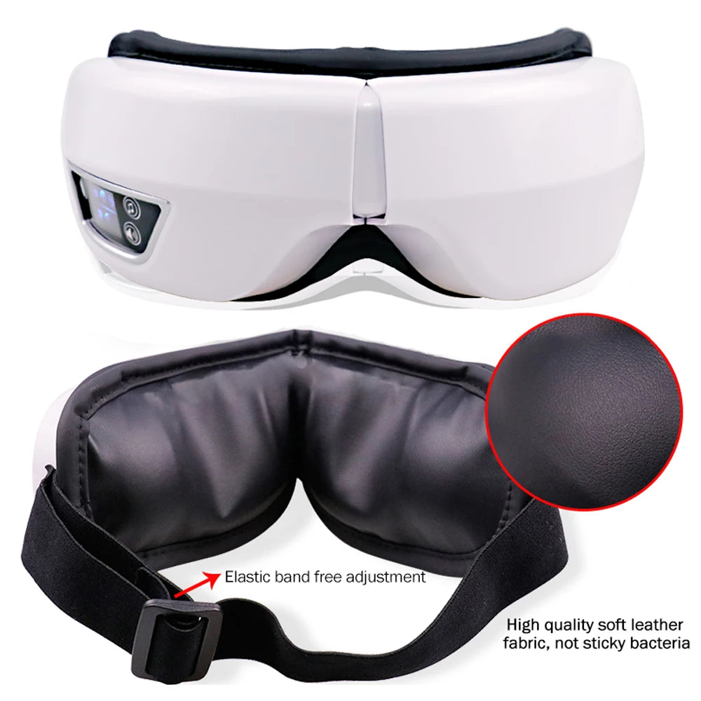 Masseur oculaire intelligent à vibrations 6D, compresse d'airbag, Instrument de soins oculaires, Bluetooth, musique, masque de sommeil, relaxation des yeux, Fatigue by Sirius Flow