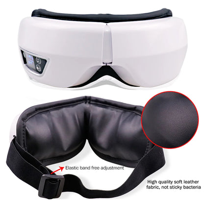 Masseur oculaire intelligent à vibrations 6D, compresse d'airbag, Instrument de soins oculaires, Bluetooth, musique, masque de sommeil, relaxation des yeux, Fatigue by Sirius Flow
