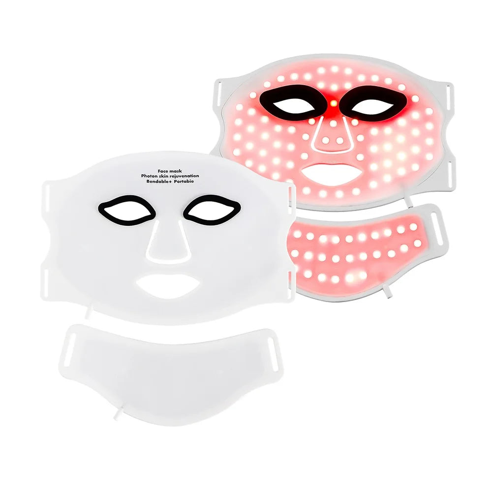 Masque de thérapie à la lumière rouge en Silicone, masque facial LED 7 couleurs, Anti-vieillissement, rajeunissement, masque Facial éclaircissant avec coussin de Protection des yeux by Sirius Flow