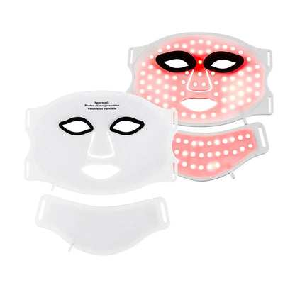 Masque de thérapie à la lumière rouge en Silicone, masque facial LED 7 couleurs, Anti-vieillissement, rajeunissement, masque Facial éclaircissant avec coussin de Protection des yeux by Sirius Flow
