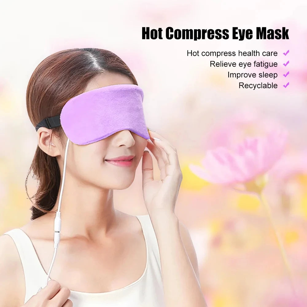 Masque pour les yeux chauffant USB pour les yeux secs et le sommeil – Compresse chaude avec température constante, cernes et poches Masque pour les yeux chauffant by Sirius Flow
