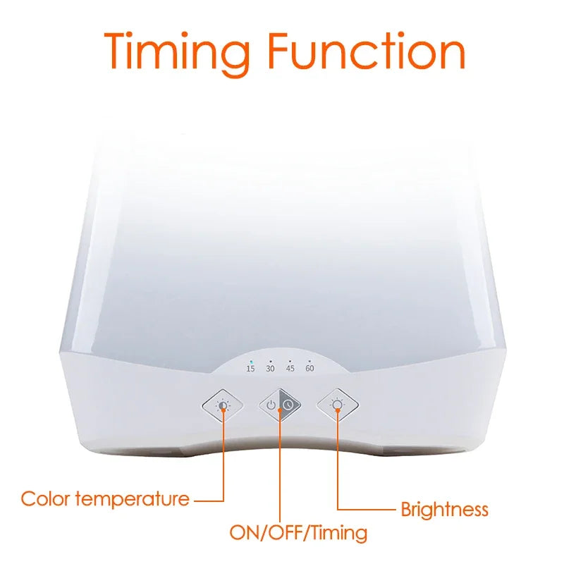 Lampe de photothérapie à LED pour trouble affectif à la lumière du jour bionique, veilleuse de thérapie fatiguée sans liste, gradation en continu, lampe d'instituts, SAD by Sirius Flow