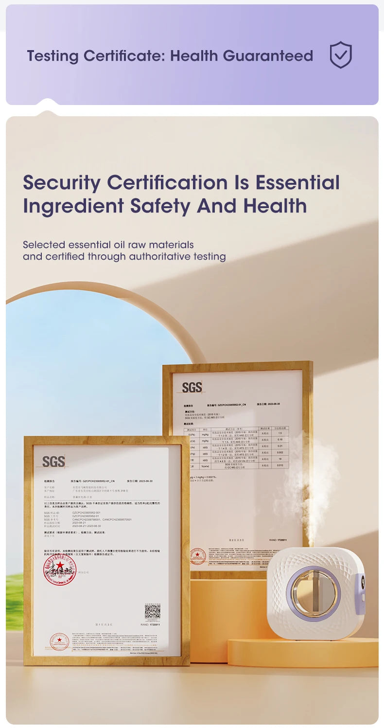 Shangri-la – diffuseur de bureau et maison, Machine d'aromathérapie, purificateur d'air intelligent USB avec affichage, pour voiture, salle de bain, désodorisation de l'air by Sirius Flow