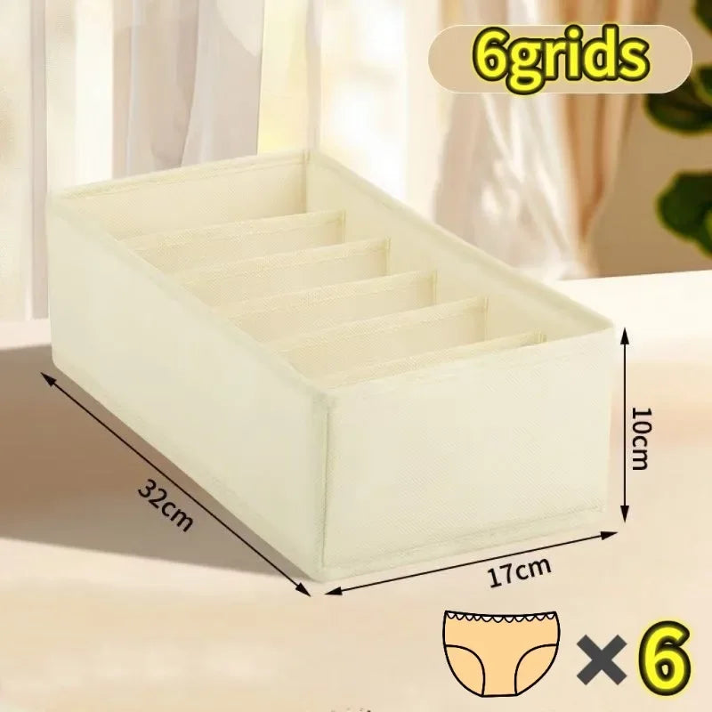 Boîte de rangement pour sous-vêtements, boîte de rangement pliable Non tissée, ensemble de Six pièces pour sous-vêtements, soutien-gorge, chaussettes, tiroir, boîte de finition, 4 pièces/1 ensemble by Sirius Flow