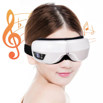 Masseur oculaire intelligent à vibrations 6D, compresse d'airbag, Instrument de soins oculaires, Bluetooth, musique, masque de sommeil, relaxation des yeux, Fatigue by Sirius Flow