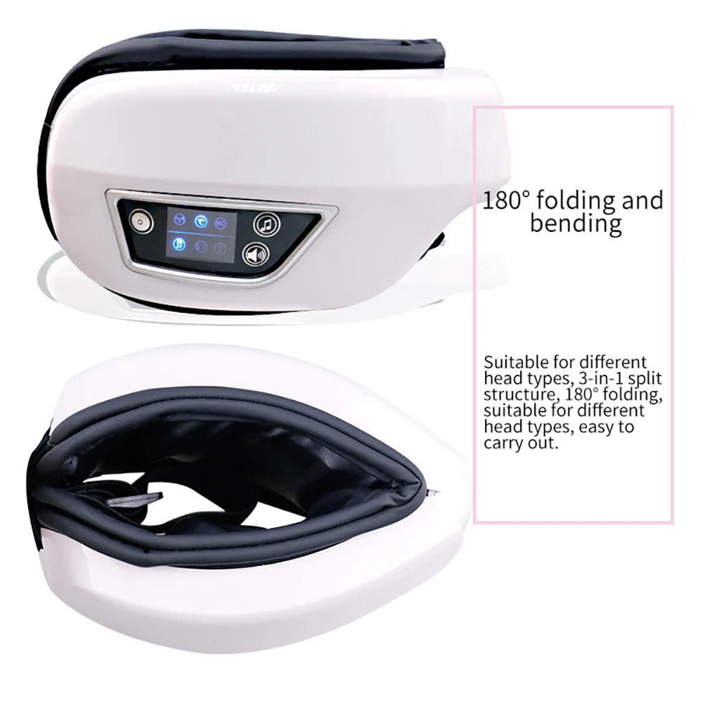 Masseur oculaire intelligent à vibrations 6D, compresse d'airbag, Instrument de soins oculaires, Bluetooth, musique, masque de sommeil, relaxation des yeux, Fatigue by Sirius Flow