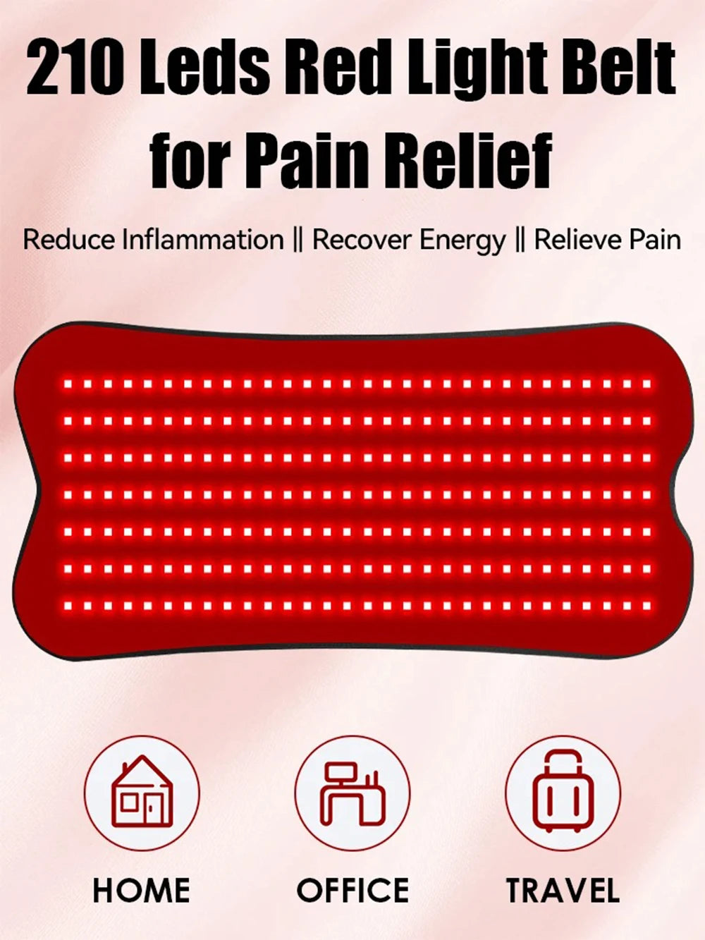 Coussin de thérapie par la lumière infrarouge rouge à 210 led, dispositifs de beauté pour le visage, le corps, le dos, les genoux, les mains et les pieds, coussin chauffant Portable 660nm 850nm by Sirius Flow