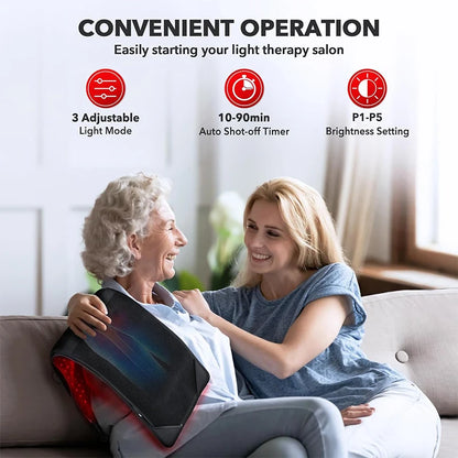 Coussin de thérapie par la lumière rouge et infrarouge, dispositifs de beauté LED 360psc 660nm 720psc 850nm, thérapie par la lumière infrarouge rouge by Sirius Flow