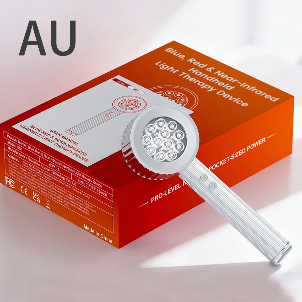 24 pièces led thérapie par la lumière rouge lumière infrarouge électrique lampe Portable stylo 660nm pour le visage et le corps 460nm thérapie par la lumière bleue 4500mAH by Sirius Flow