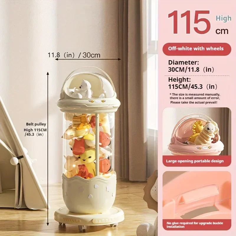 Boîte de rangement de poupées d'astronaute, boîtes de rangement de jouets en peluche pour enfants, plastique Transparent en peluche, rangement à domicile, poubelle à fermeture éclair by Sirius Flow