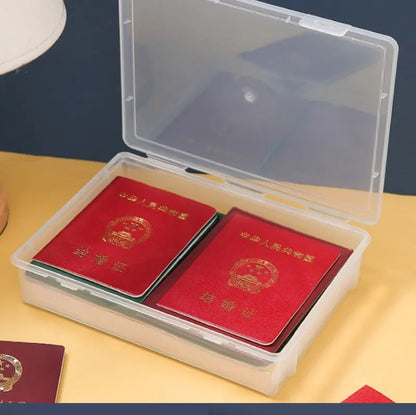 Boîte de rangement en plastique pour fournitures, grande capacité, informations transparentes, enregistrement domestique, forme carrée, boîte de rangement transparente A4 by Sirius Flow