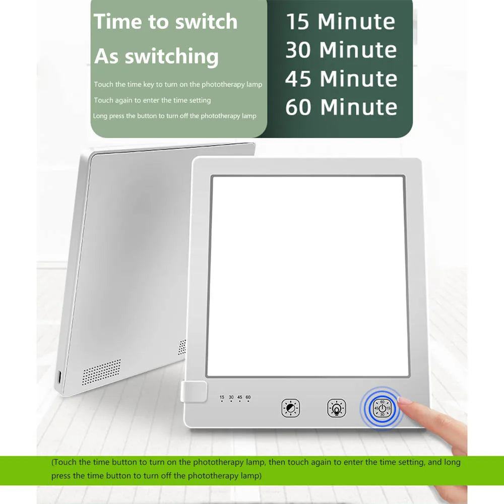 Lumière de photothérapie LED triste lumière du jour bionique trouble efficace lampe USB soulagement sans liste lumières de thérapie fatiguées bouton tactile by Sirius Flow