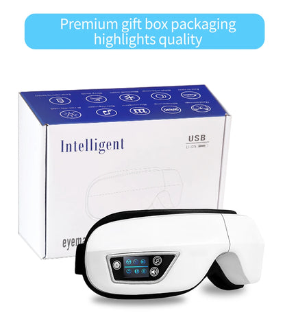 Masseur oculaire intelligent à vibrations 6D, compresse d'airbag, Instrument de soins oculaires, Bluetooth, musique, masque de sommeil, relaxation des yeux, Fatigue by Sirius Flow