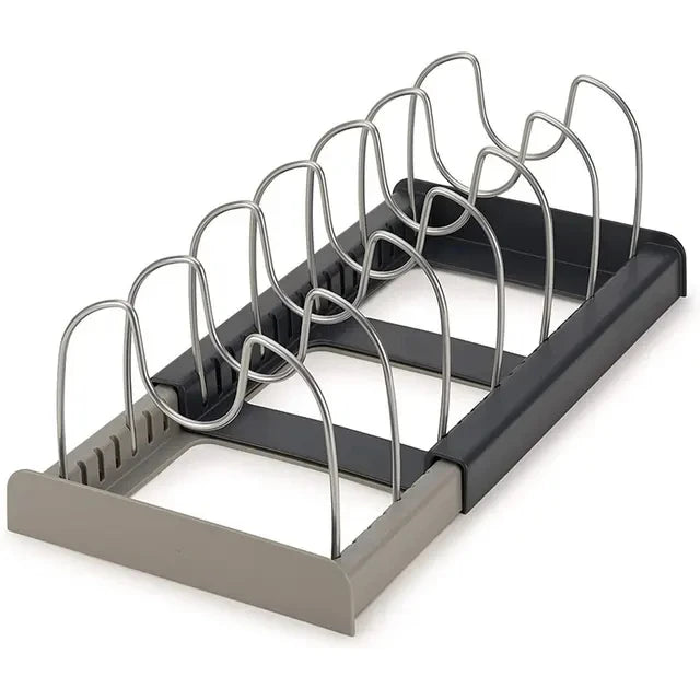 Rangement extensible en acier inoxydable T1, support d'armoire de cuisine pour casserole, couvercle de casserole, planche à découper, vaisselle de séchage d'ustensiles de cuisine, évaluation T1 by Sirius Flow