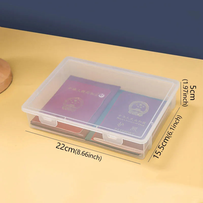 Boîte de rangement en plastique pour fournitures, grande capacité, informations transparentes, enregistrement domestique, forme carrée, boîte de rangement transparente A4 by Sirius Flow