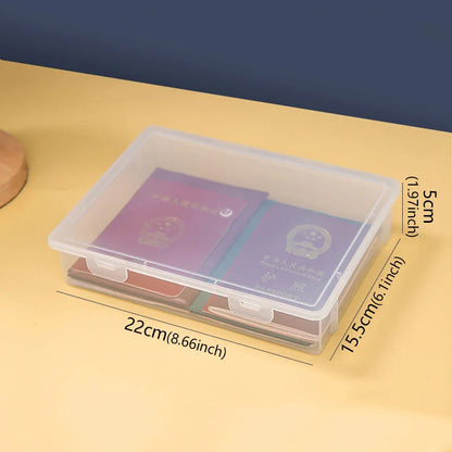 Boîte de rangement en plastique pour fournitures, grande capacité, informations transparentes, enregistrement domestique, forme carrée, boîte de rangement transparente A4 by Sirius Flow