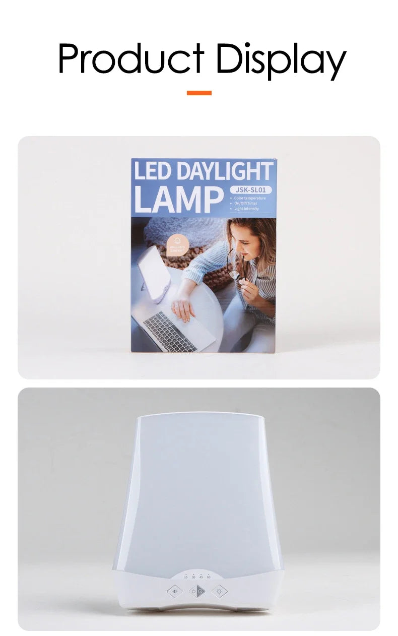 Lampe de photothérapie à LED pour trouble affectif à la lumière du jour bionique, veilleuse de thérapie fatiguée sans liste, gradation en continu, lampe d'instituts, SAD by Sirius Flow