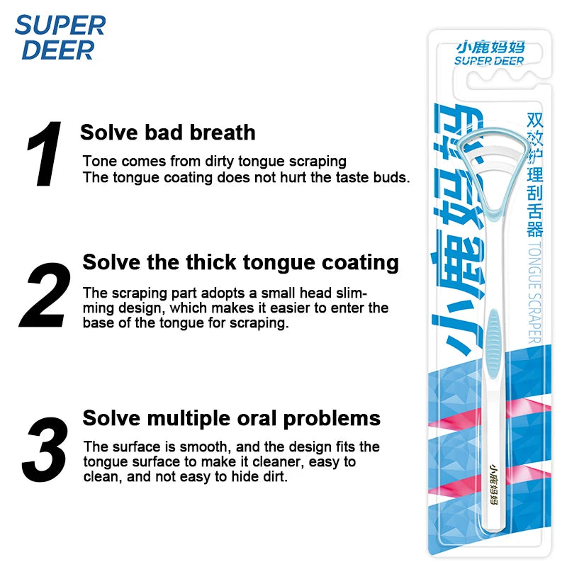 Fawnmum Grattoir À Langue Silicone Haleine Fraîche Pour Adultes Hygiène Buccale Facile Et Efficace - Sirius Flow 