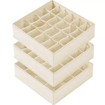 Boîte de rangement pour sous-vêtements, boîte de rangement pliable Non tissée, ensemble de Six pièces pour sous-vêtements, soutien-gorge, chaussettes, tiroir, boîte de finition, 4 pièces/1 ensemble by Sirius Flow