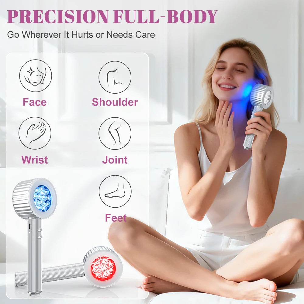 24 pièces led thérapie par la lumière rouge lumière infrarouge électrique lampe Portable stylo 660nm pour le visage et le corps 460nm thérapie par la lumière bleue 4500mAH by Sirius Flow