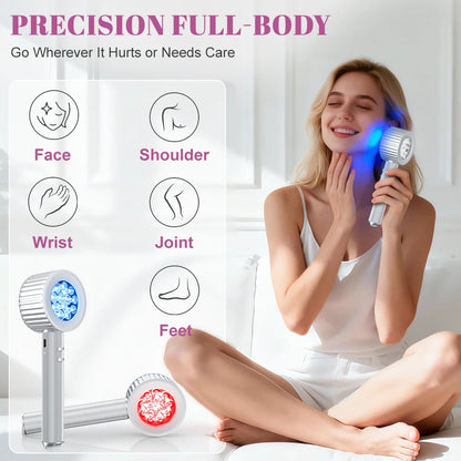 24 pièces led thérapie par la lumière rouge lumière infrarouge électrique lampe Portable stylo 660nm pour le visage et le corps 460nm thérapie par la lumière bleue 4500mAH by Sirius Flow