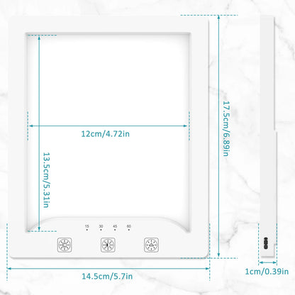 Lampe de luminothérapie lampe triste 3000-6500K lampe solaire carrée avec 3 températures de couleur 10 niveaux de luminosité 4 réglages de minuterie by Sirius Flow