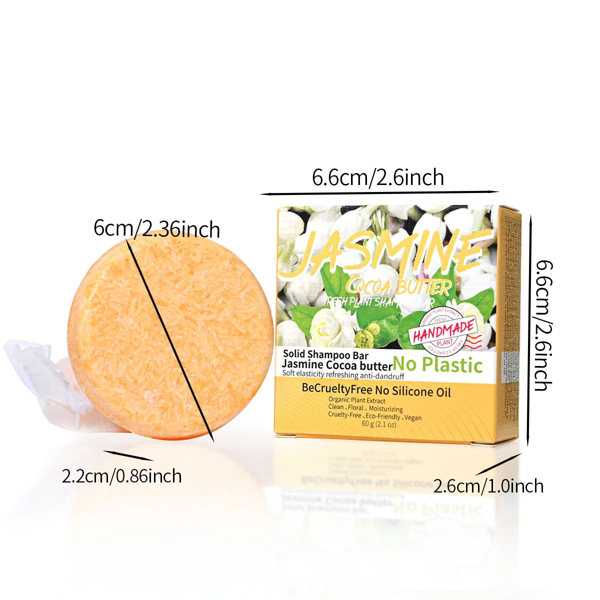 Shampoing Parfumé Jasmin Fait Main En Bâton Solide À Huile Végétale - Sirius Flow 