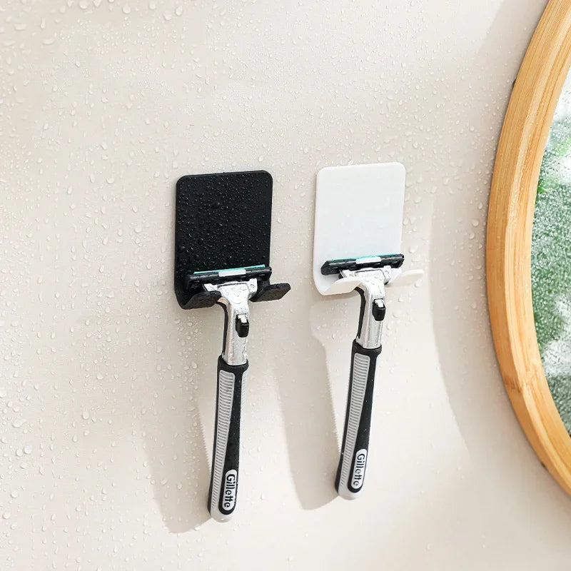 Porte-rasoir de salle de bain, crochet de rangement mural pour hommes, étagère pour rasoir, sans poinçon, accessoires d'organisation by Sirius Flow