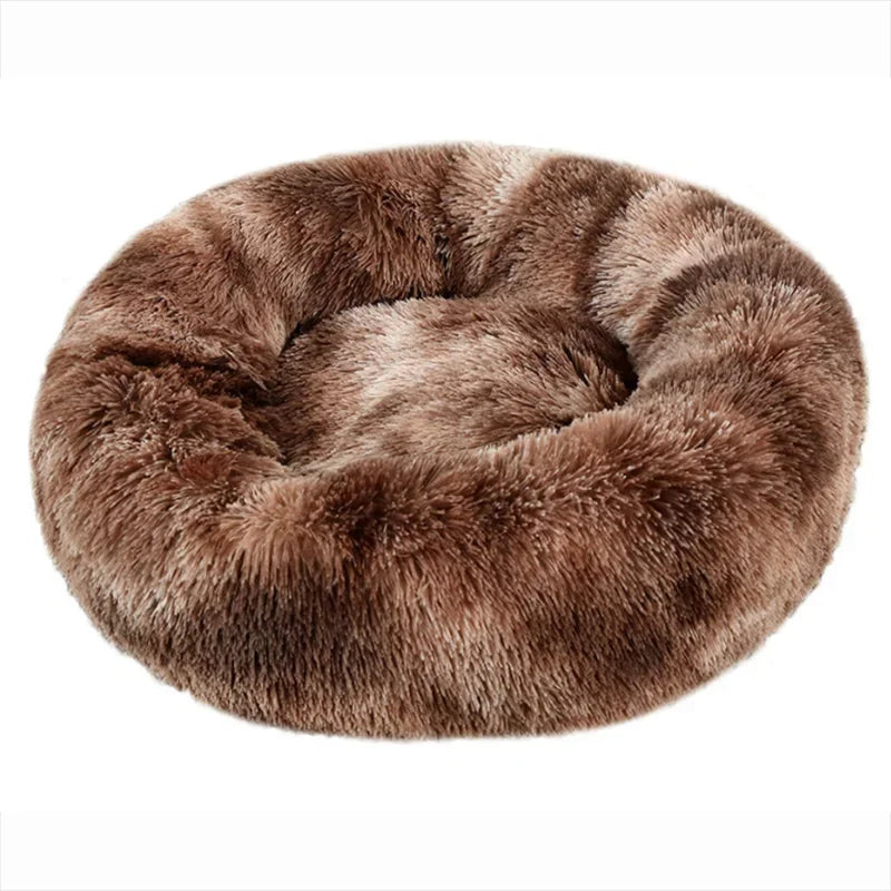 Lit rond en peluche super doux pour animaux de compagnie, lit pour grand chien, maison pour chat, long, moyen, sommeil chaud, hiver, 40-90cm by Sirius Flow