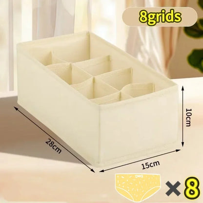 Boîte de rangement pour sous-vêtements, boîte de rangement pliable Non tissée, ensemble de Six pièces pour sous-vêtements, soutien-gorge, chaussettes, tiroir, boîte de finition, 4 pièces/1 ensemble by Sirius Flow