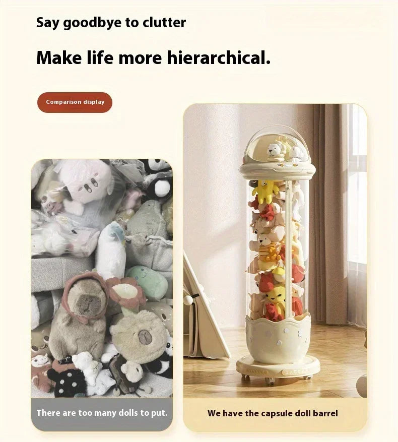 Boîte de rangement de poupées d'astronaute, boîtes de rangement de jouets en peluche pour enfants, plastique Transparent en peluche, rangement à domicile, poubelle à fermeture éclair by Sirius Flow