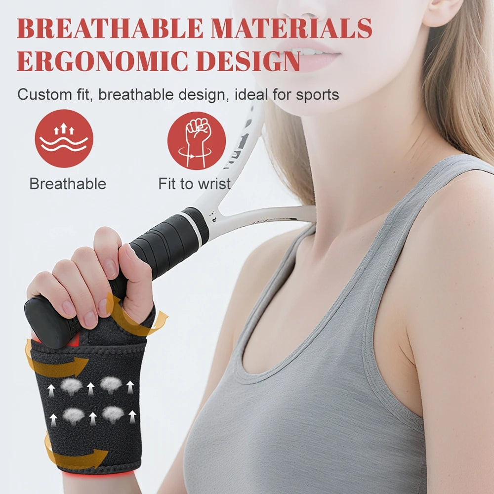 Dragonne de thérapie par la lumière rouge 850nm, rechargeable sans fil, soulage la douleur au poignet, friandises, tenosynovite, adaptée aux employés de bureau by Sirius Flow