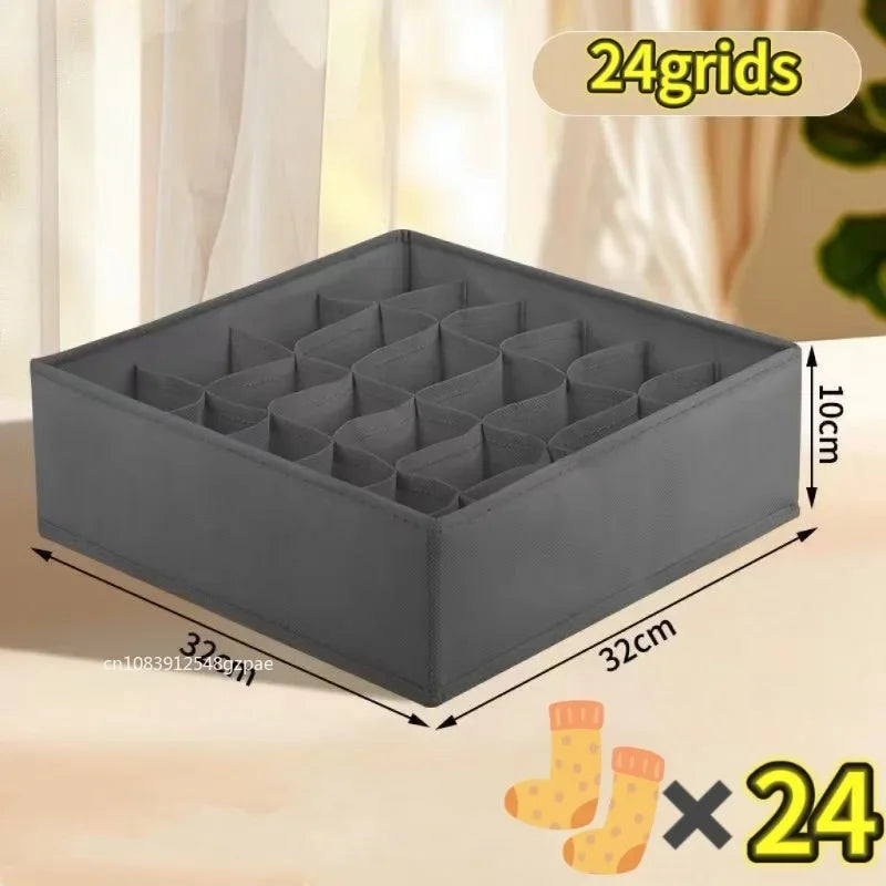 Boîte de rangement pour sous-vêtements, boîte de rangement pliable Non tissée, ensemble de Six pièces pour sous-vêtements, soutien-gorge, chaussettes, tiroir, boîte de finition, 4 pièces/1 ensemble by Sirius Flow