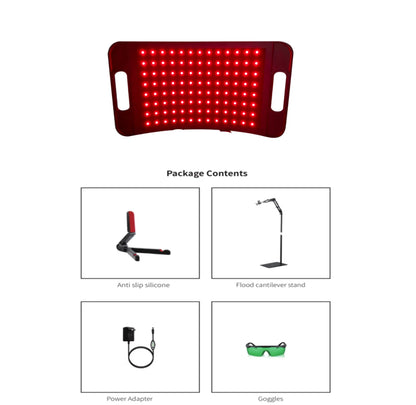 Lampe de luminothérapie rouge, dispositif de lumière infrarouge proche profonde de 660 et 850 nm avec support réglable et support de bureau pour le visage et le corps complet by Sirius Flow