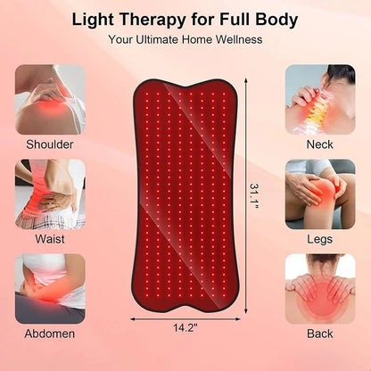 Coussin de thérapie par la lumière infrarouge rouge à 210 led, dispositifs de beauté pour le visage, le corps, le dos, les genoux, les mains et les pieds, coussin chauffant Portable 660nm 850nm by Sirius Flow