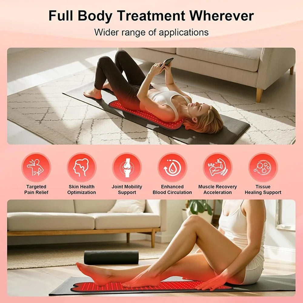 Coussin de thérapie par la lumière infrarouge rouge à 210 led, dispositifs de beauté pour le visage, le corps, le dos, les genoux, les mains et les pieds, coussin chauffant Portable 660nm 850nm by Sirius Flow