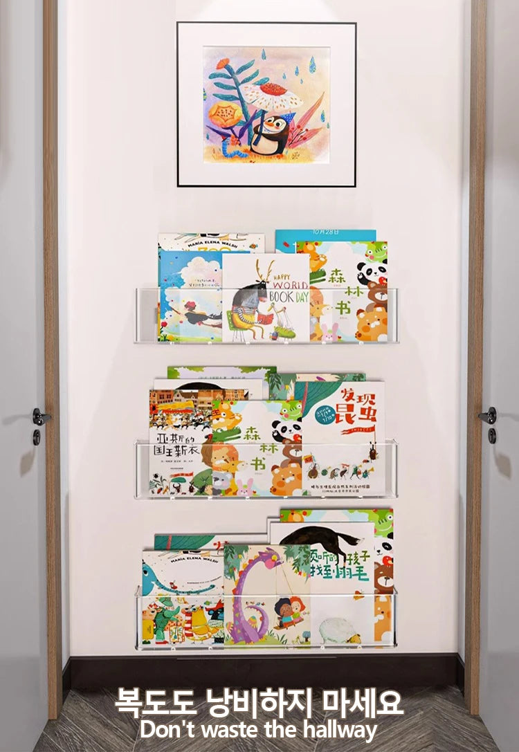 Organisateur livre d'images vitrine bibliothèque mur pour enfants derrière la porte lecture Magazine stockage tenture murale étagère by Sirius Flow
