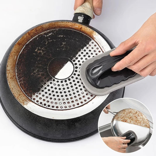 Brosse Éponge Émeri Réutilisable 2 Pièces Pour Pots Cuisine Nettoyage Puissant Efficace Pour Cuisiniers - Sirius Flow 