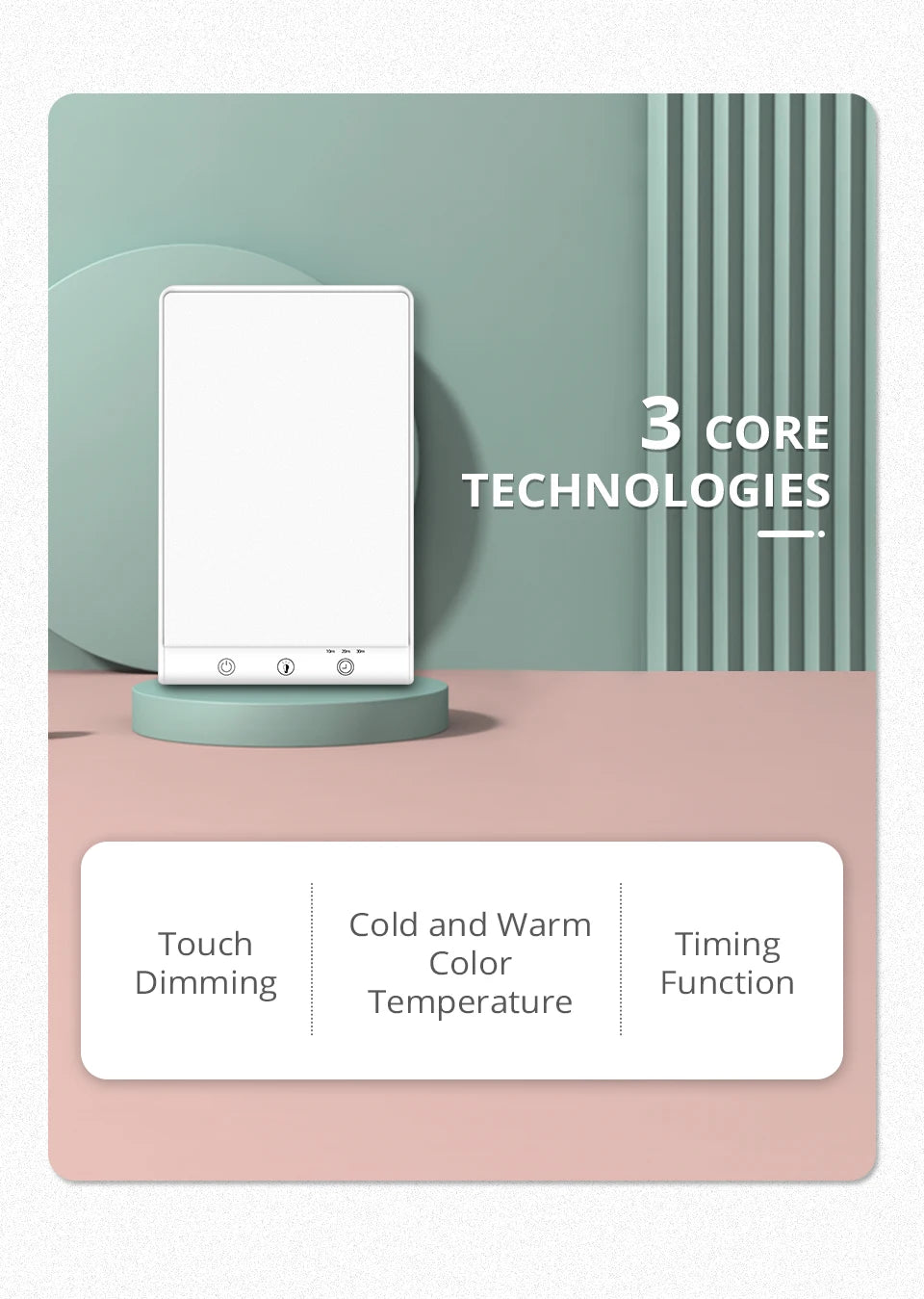 Lampe de thérapie à la lumière triste 5V, traitement des troubles affactifs saisonniers, photothérapie bionique, dépression de la lumière du soleil, lampe Anti-fatigue by Sirius Flow