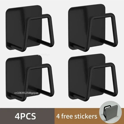 Porte-éponges d'évier de cuisine en acier inoxydable, égouttoir auto-adhésif, support de séchage, crochets muraux de cuisine, organisateur de rangement d'accessoires by Sirius Flow